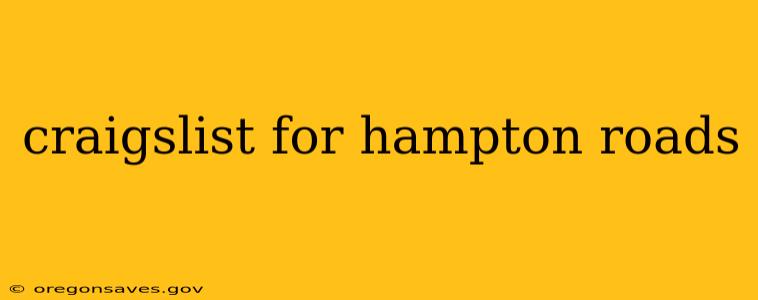 craigslist for hampton roads