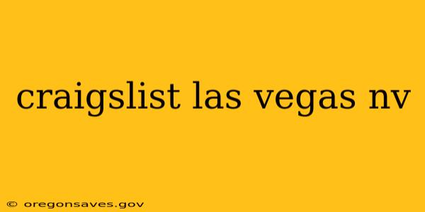 craigslist las vegas nv