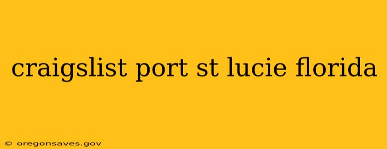 craigslist port st lucie florida