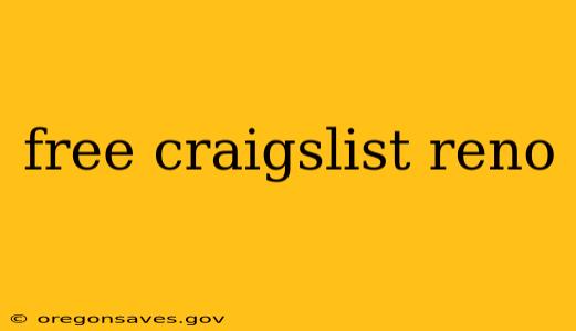 free craigslist reno