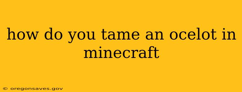 how do you tame an ocelot in minecraft