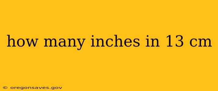 how many inches in 13 cm
