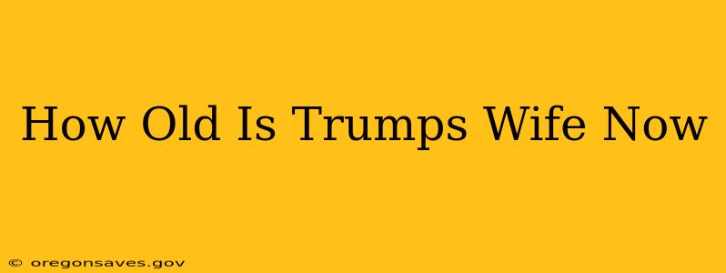 How Old Is Trumps Wife Now