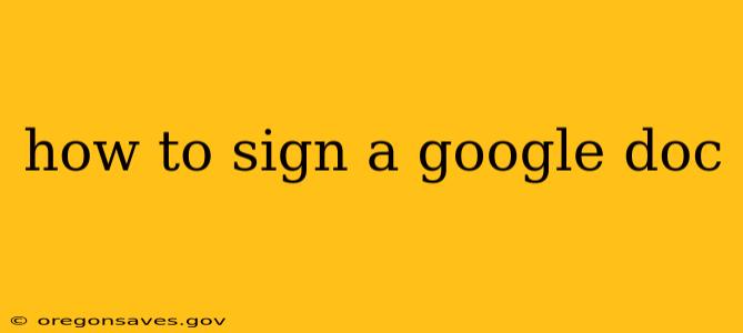 how to sign a google doc