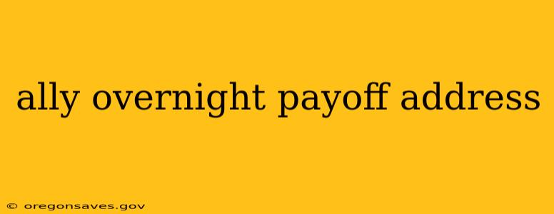 ally overnight payoff address