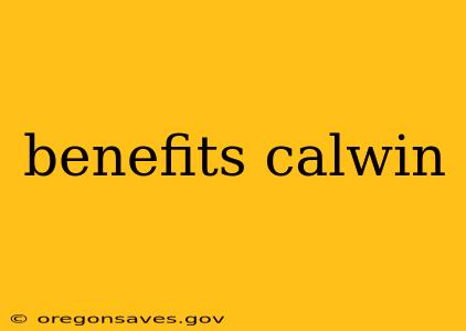 benefits calwin