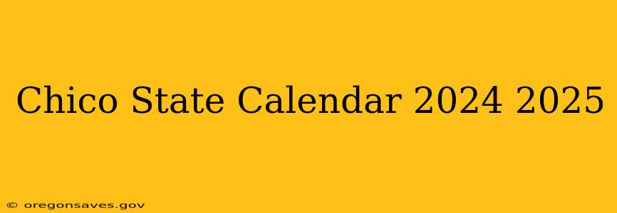 Chico State Calendar 2024 2025