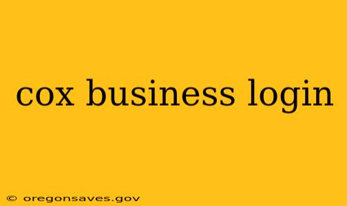 cox business login