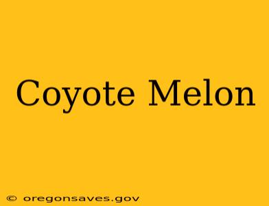 Coyote Melon