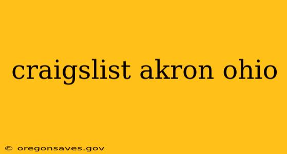 craigslist akron ohio