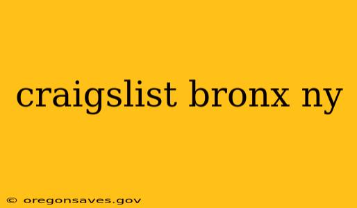 craigslist bronx ny