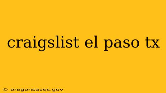 craigslist el paso tx
