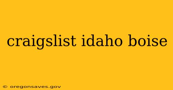 craigslist idaho boise