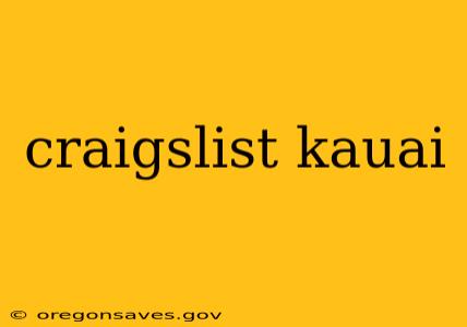 craigslist kauai