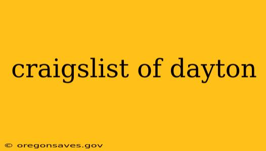 craigslist of dayton