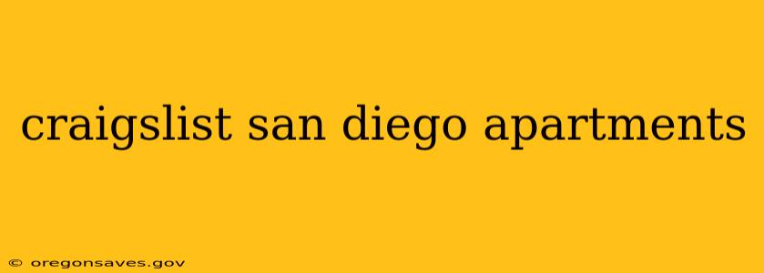 craigslist san diego apartments