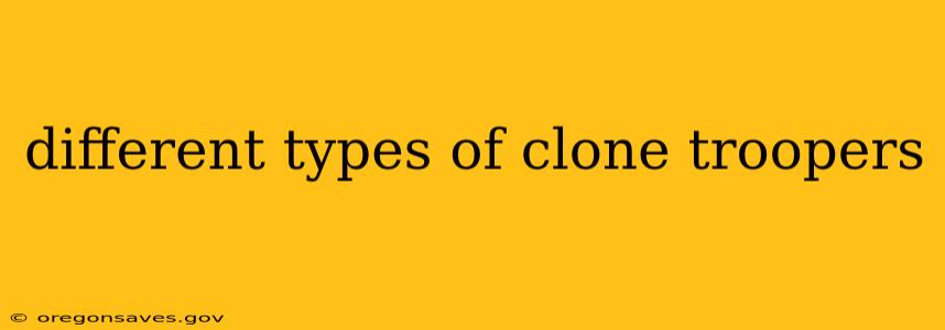 different types of clone troopers