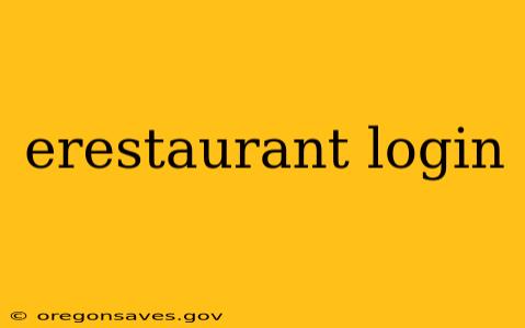 erestaurant login