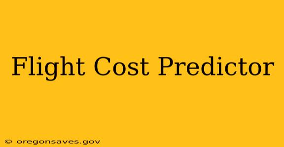 Flight Cost Predictor