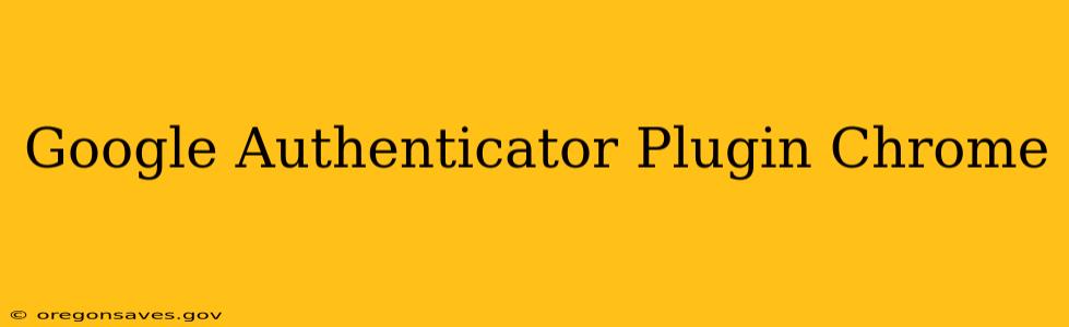 Google Authenticator Plugin Chrome