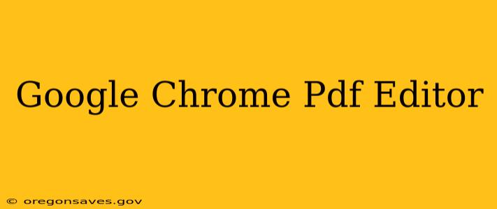 Google Chrome Pdf Editor