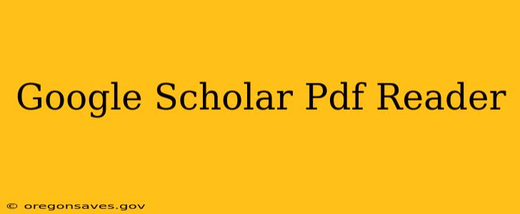 Google Scholar Pdf Reader