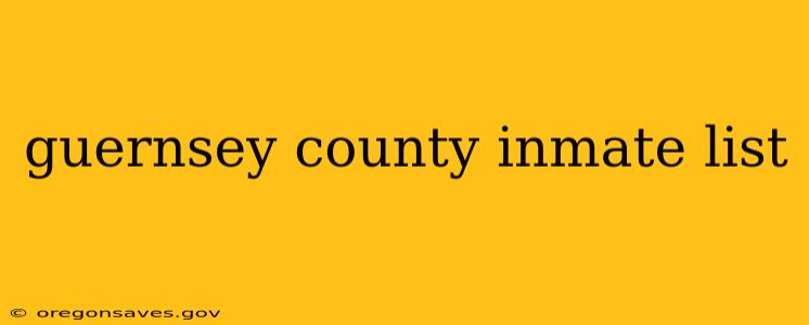 guernsey county inmate list
