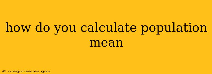 how do you calculate population mean