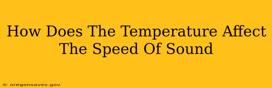 How Does The Temperature Affect The Speed Of Sound