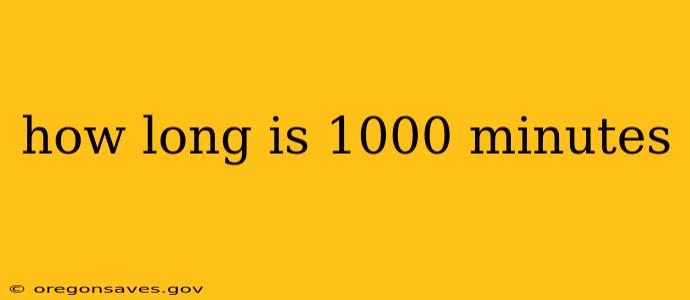 how long is 1000 minutes