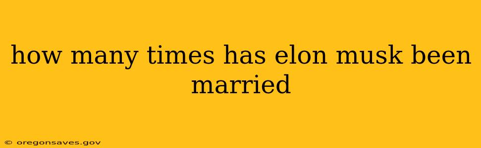 how many times has elon musk been married