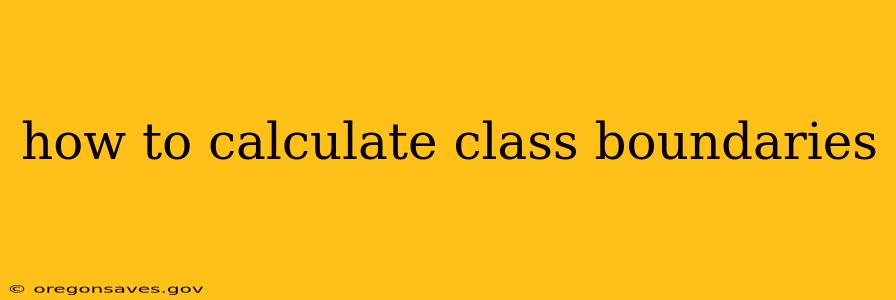 how to calculate class boundaries