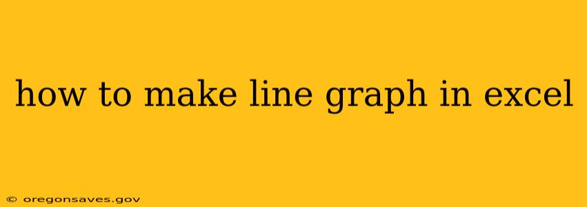 how to make line graph in excel