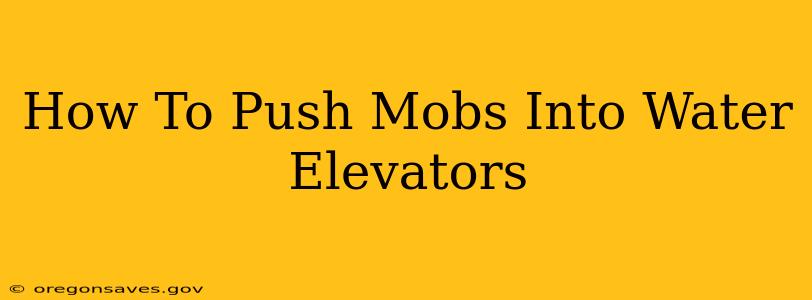 How To Push Mobs Into Water Elevators