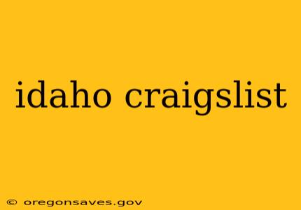 idaho craigslist