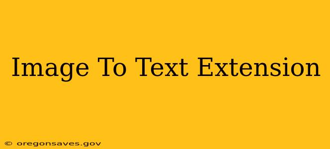 Image To Text Extension