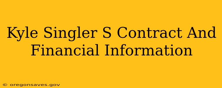 Kyle Singler S Contract And Financial Information