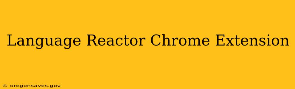 Language Reactor Chrome Extension