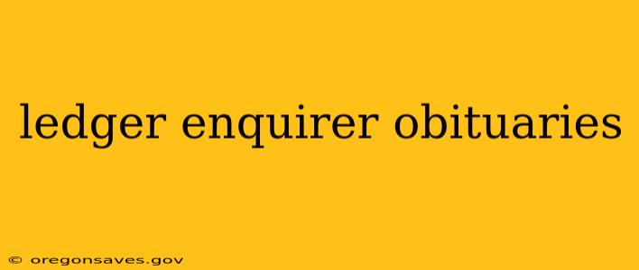 ledger enquirer obituaries