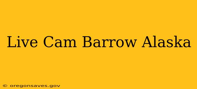Live Cam Barrow Alaska