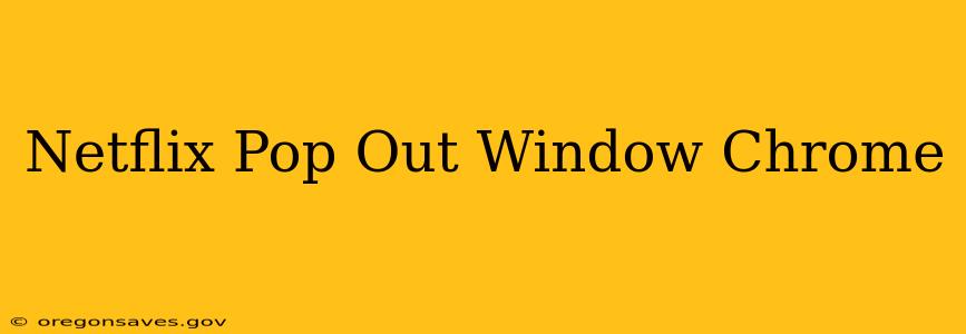 Netflix Pop Out Window Chrome