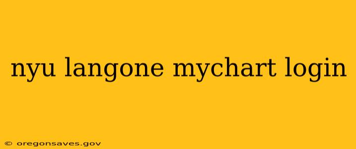 nyu langone mychart login