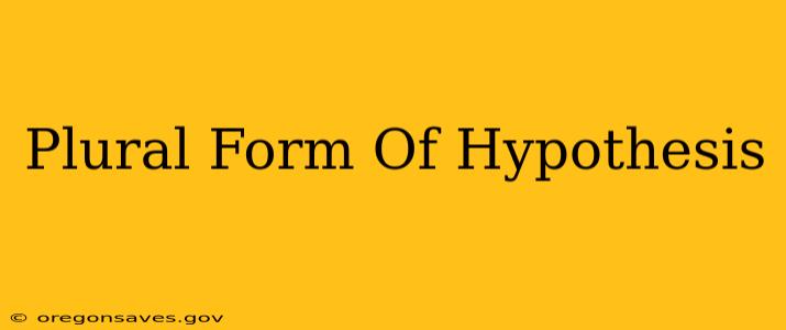 Plural Form Of Hypothesis