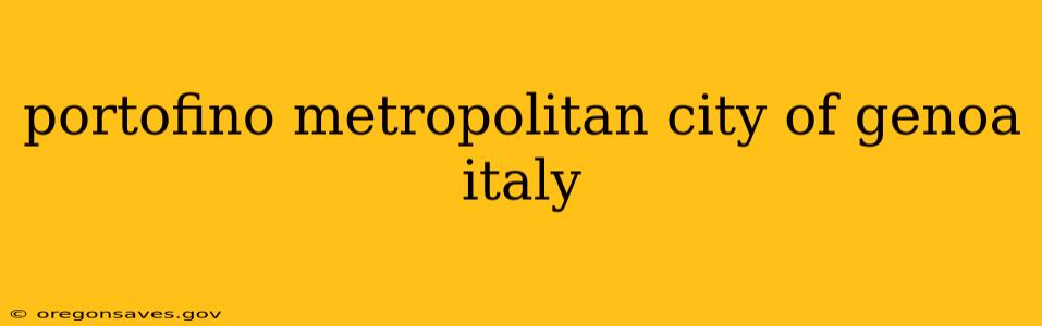 portofino metropolitan city of genoa italy