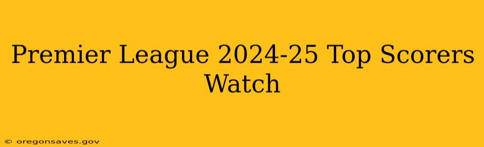 Premier League 2024-25 Top Scorers Watch