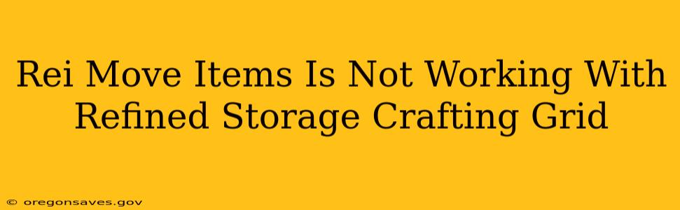 Rei Move Items Is Not Working With Refined Storage Crafting Grid