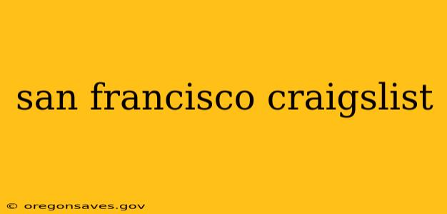san francisco craigslist