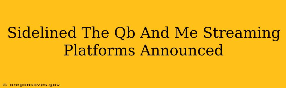 Sidelined The Qb And Me Streaming Platforms Announced
