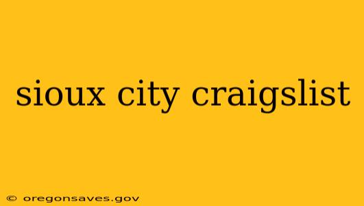 sioux city craigslist