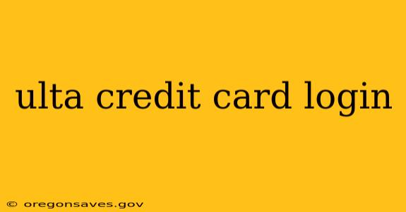 ulta credit card login